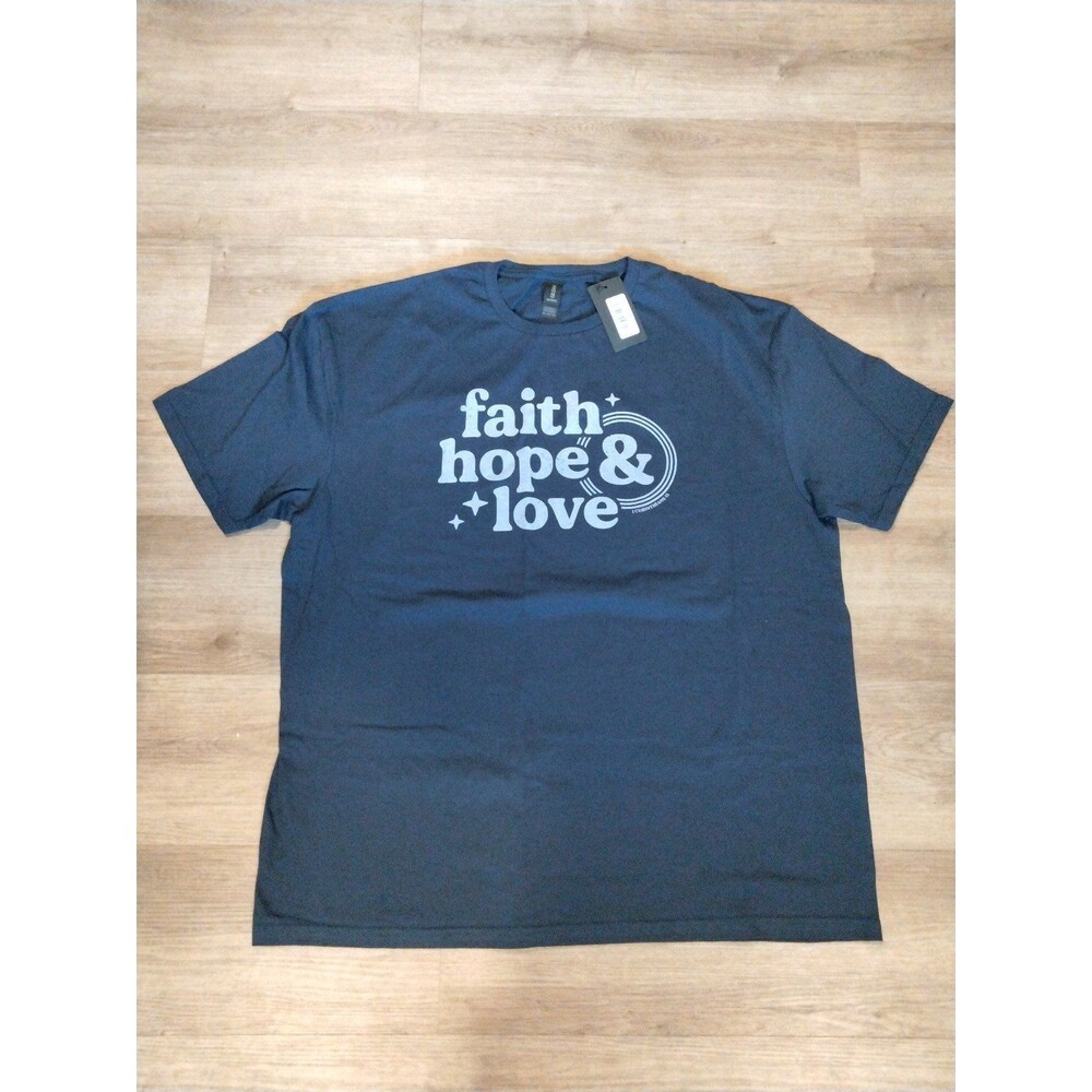 T-Shirt 2 XL NWT Faith Hope Love Women's graphic design religious